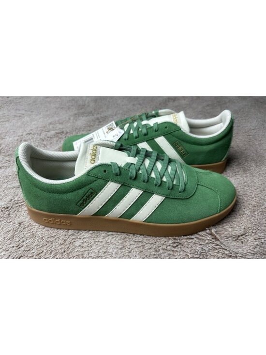 adidas VL Court 2.0 Preloved Green Suede Men\'s Sneaker JH5077 White Gum 11.5 New main image 8